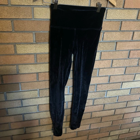 Lululemon Wunder Lounge High-Rise Tight Leggings 28” Velvet Velour Black Size 4 - Picture 3 of 7